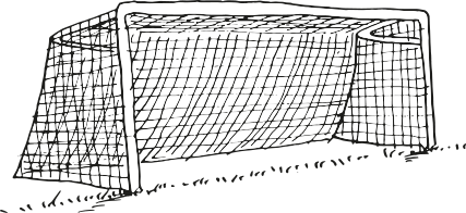 illustrated football goal