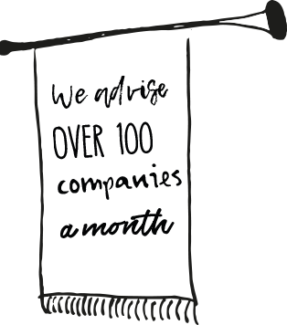 We advise over 100 companies a month